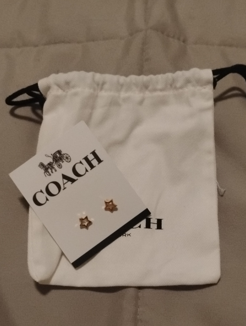 Coach Gold Star Stud Earrings